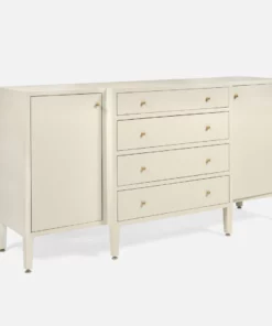 Made Goods New Arrivals Conrad Deep Drawer Buffet Off White Raffia