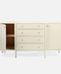 Made Goods New Arrivals Conrad Deep Drawer Buffet Off White Raffia