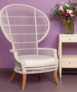 Made Goods Conrad Low Double Nightstand Off White Faux Raffia