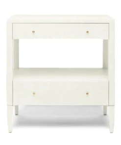 Made Goods New Arrivals Conrad Low Double Nightstand Pristine Faux Raffia