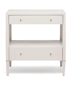 Made Goods Conrad Low Double Nightstand French Gray Faux Raffia New Arrivals