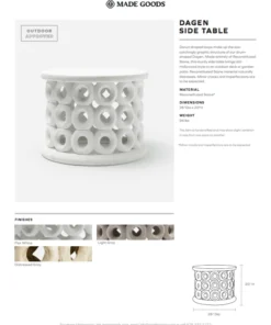 Made Goods Dagen Side Table Light Gray