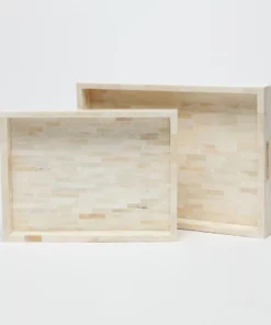 Made Goods New Arrivals Dakota Tray Set Natural Bone