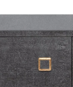 Made Goods New Arrivals Dallon 3 Door Buffet In Cool Gray Faux Shagreen And Gold