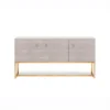 Made Goods Dallon 3 Door Buffet In Sand Faux Shagreen And Gold Or Silver New Arrivals