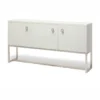Made Goods Dallon 3 Door Buffet In Snow Faux Shagreen And Silver New Arrivals