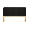 Made Goods Dallon 2 Door Buffet Black Faux Shagreen And Gold Steel New Arrivals