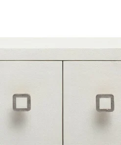Made Goods Dallon 2 Door Buffet In Snow Faux Shagreen With Silver