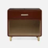 Made Goods Dante Double Nightstand Tobacco Leather