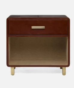 Made Goods Dante Double Nightstand Tobacco Leather
