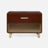Made Goods Dante Double Nightstand Low Tobacco Leather New Arrivals