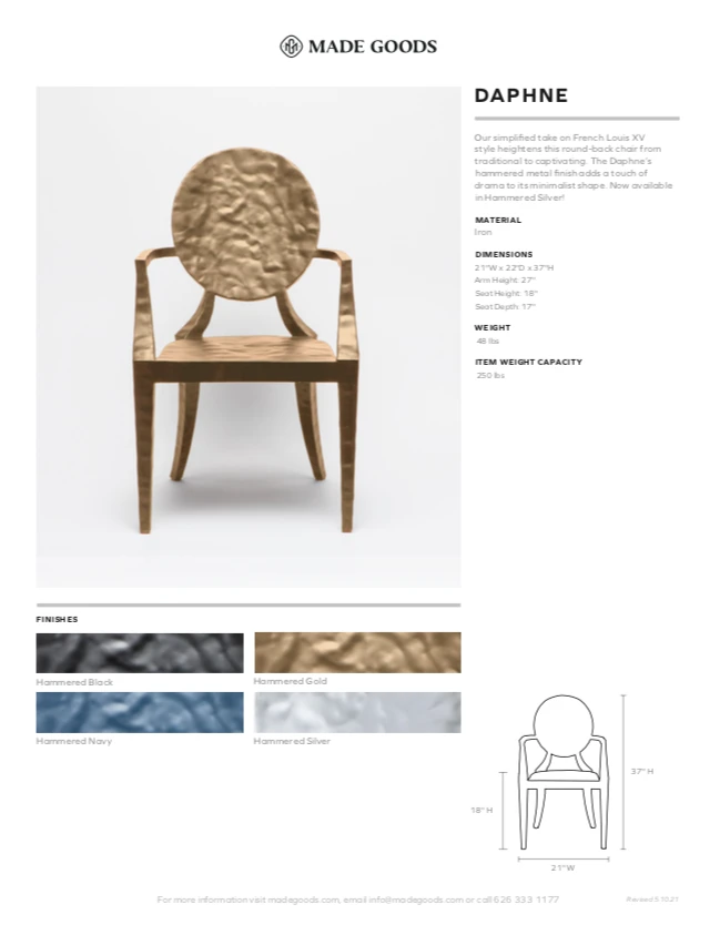 Made Goods Daphne Chair Silver 4 Made Goods Daphne Chair Silver