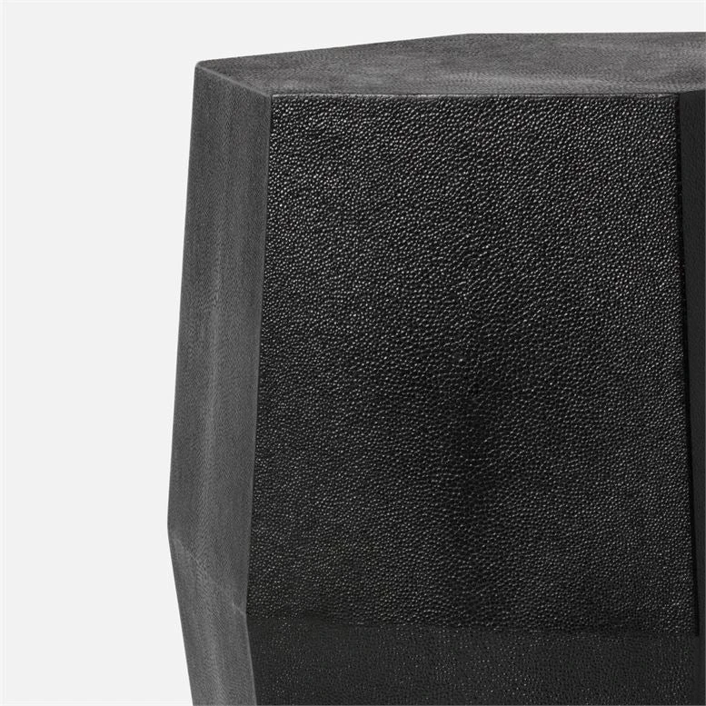 Made Goods Daryl Stool Black Faux Shagreen 5 Made Goods Daryl Stool Black Faux Shagreen