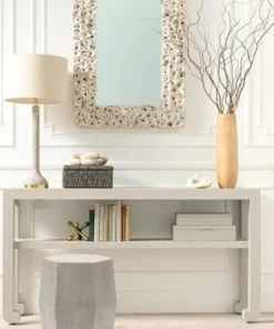 Made Goods New Arrivals Daryl Stool Castor Gray Faux Shagreen