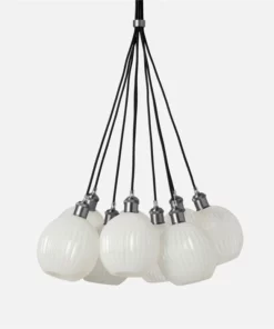 Made Goods Dax 9 Light Pendant Silver And Opaque