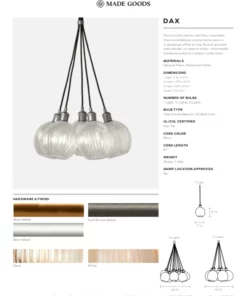 Made Goods Dax 1 Light Pendant Brass And Clear New Arrivals