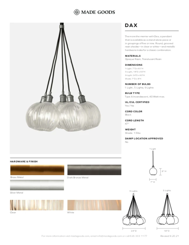 Made Goods New Arrivals Dax 1 Light Pendant Brass And Opaque 4 Made Goods New Arrivals Dax 1 Light Pendant Brass And Opaque