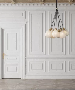 Made Goods New Arrivals Dax 9 Light Pendant Brass And Clear