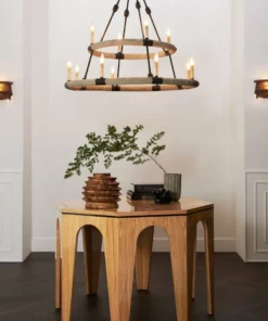 Made Goods New Arrivals Dean Chandelier Gray And Black Large