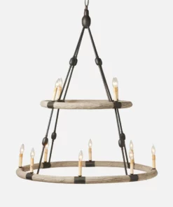 Made Goods New Arrivals Dean Chandelier Gray And Black Large