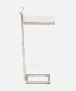 Made Goods Ellery Accent Table Blanc And Silver New Arrivals