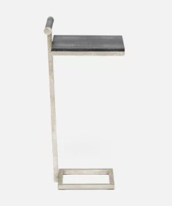 Made Goods New Arrivals Ellery Accent Table Cool Gray And Silver