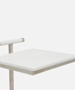 Made Goods Ellery Laptop Table Blanc And Silver New Arrivals