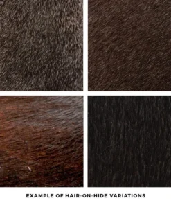 Made Goods Essex Stool Dark Brown Hair On Hide Leather