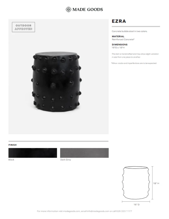 Made Goods New Arrivals Ezra Stool Gray 6 Made Goods New Arrivals Ezra Stool Gray