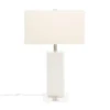 Made Goods Fabre Table Lamp Off White Burlap And Clear Resin New Arrivals