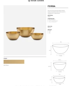 Made Goods Forba Brass Bowl Set New Arrivals