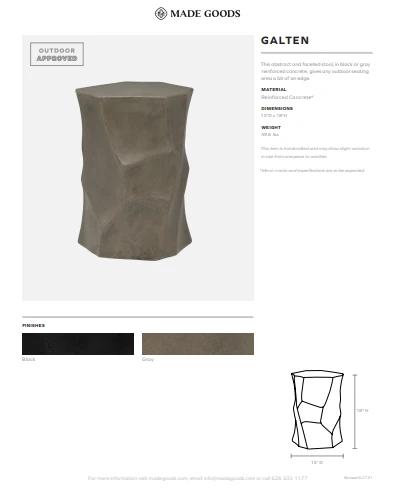 Made Goods Galten Stool Gray New Arrivals 8 Made Goods Galten Stool Gray New Arrivals
