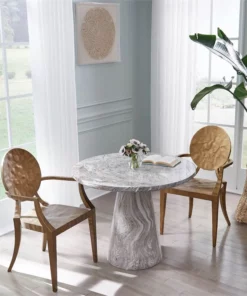 Made Goods Giovanni Entry Table Gray Swirl Lacquered Resin New Arrivals