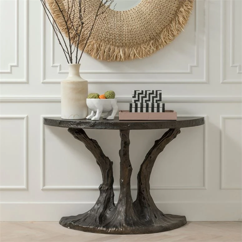 Made Goods Greta Console Antique Bronze Resin New Arrivals 4 Made Goods Greta Console Antique Bronze Resin New Arrivals