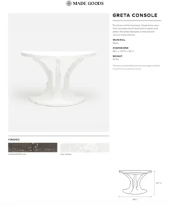 Made Goods Greta Console Flat White Resin New Arrivals 9 Made Goods Greta Console Flat White Resin New Arrivals