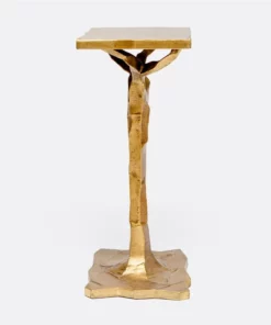 Made Goods Hector Drinks Table Aged Brass Iron