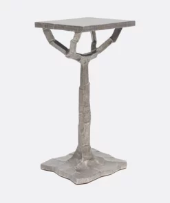 Made Goods New Arrivals Hector Drinks Table Aged Silver Iron
