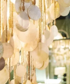 Made Goods Henry Chandelier Capiz Shell And Gold Metal New Arrivals