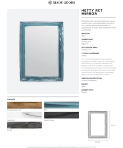 Made Goods Hetty Rectangular Mirror Smoke