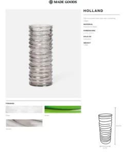 Made Goods Holland Vase Smoke