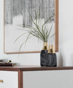 Made Goods Isabis Vase Small Black Marble