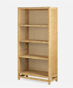 Made Goods New Arrivals Isla Bookcase Peeled Natural Rattan