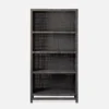 Made Goods Isla Bookcase Smoke Peeled Rattan