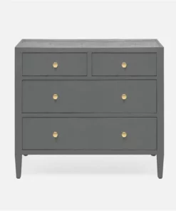 Made Goods Jarin 36" Dresser Graphite Faux Belgian Linen