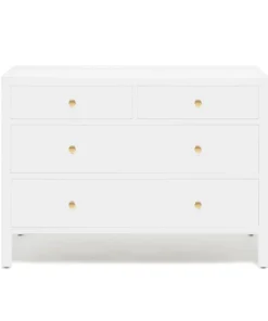 Made Goods New Arrivals Jarin 48" Dresser Designer White Faux Belgian Linen