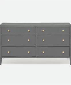 Made Goods Jarin 60" Dresser Graphite Faux Belgian Linen New Arrivals