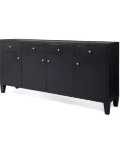 Made Goods New Arrivals Jarin Buffet Dark Navy Faux Belgian Linen