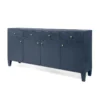 Made Goods New Arrivals Jarin Buffet True Navy Faux Belgian Linen