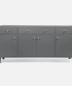 Made Goods Jarin Buffet Graphite Faux Belgian Linen New Arrivals