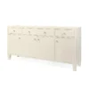 Made Goods New Arrivals Jarin Buffet White Faux Belgian Linen